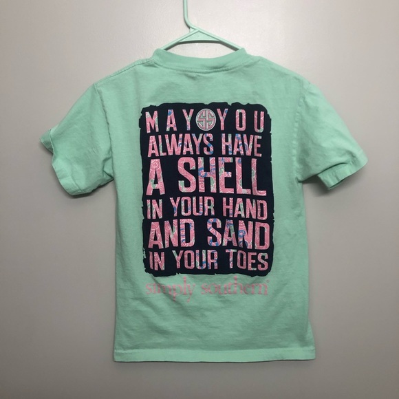 Simply Southern Tops - Simply southern shell in your hand beach t shirt
